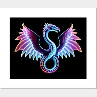 Neon Winged Serpent Posters and Art